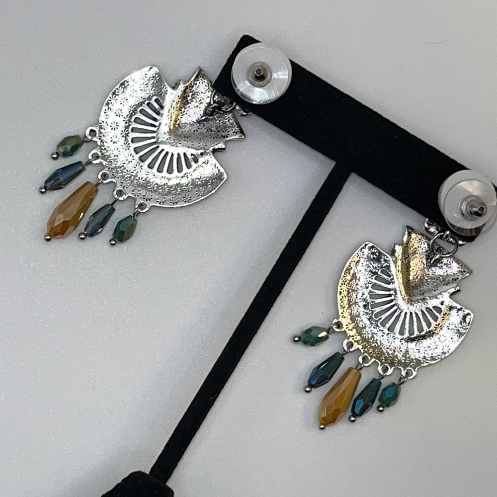 Geometric Drop Earrings - Picture 5 of 6